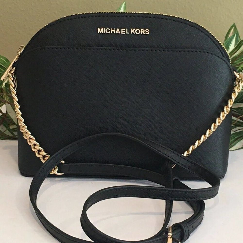 Michael Kors NEW Jet Set Black Leather Crossbody